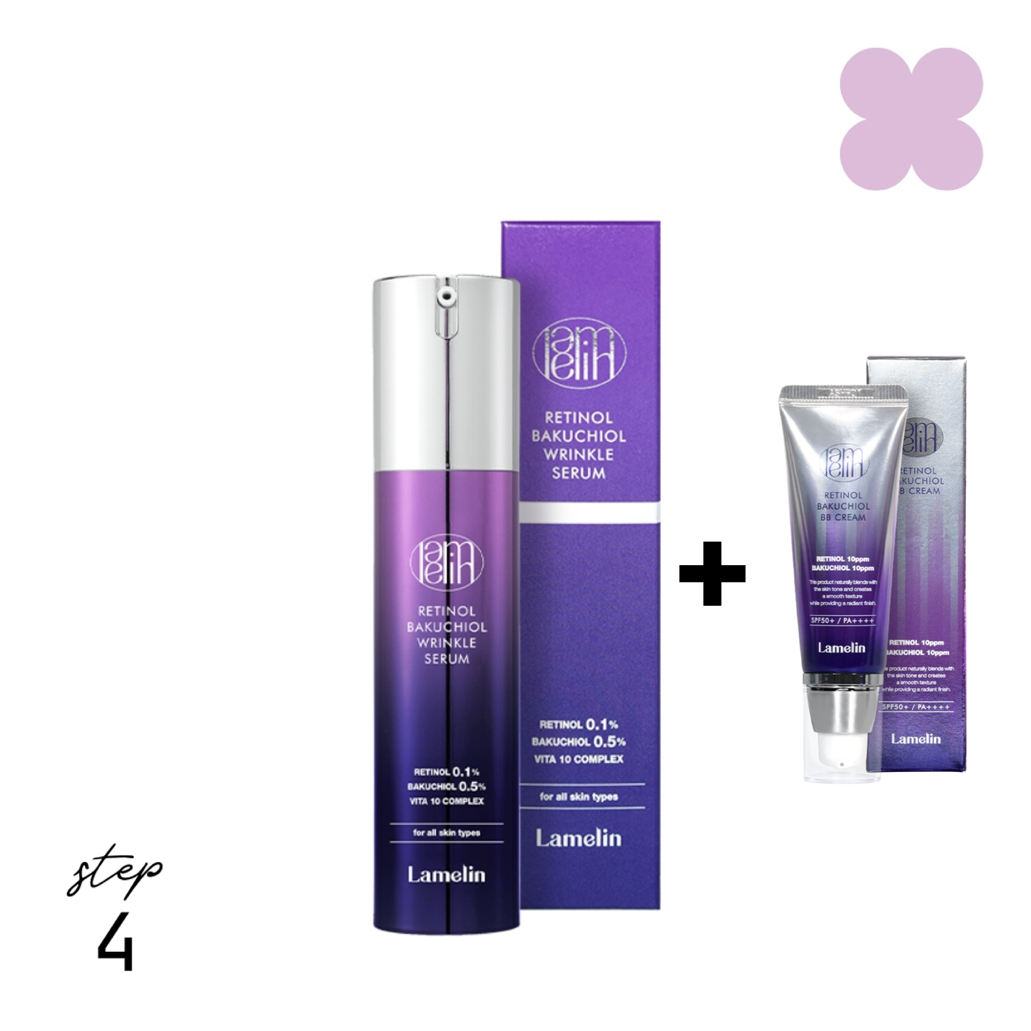 Lamelin Retinol Bakuchiol Wrinkle Serum (Free BB Cream)