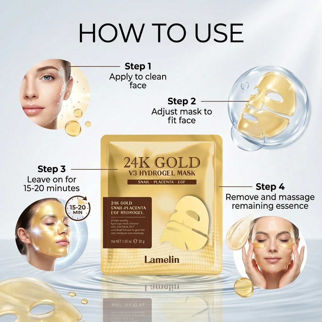 Lamelin 24k Gold V3 Hydrogel Mask (1EA)
